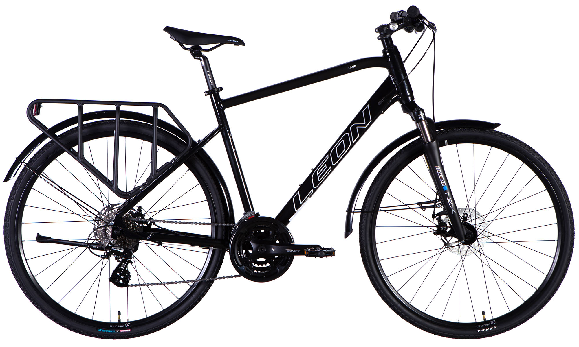 Велосипед Leon TG 80 MAN DD CS 28", размер XL, рама 21", год 2025, черный 