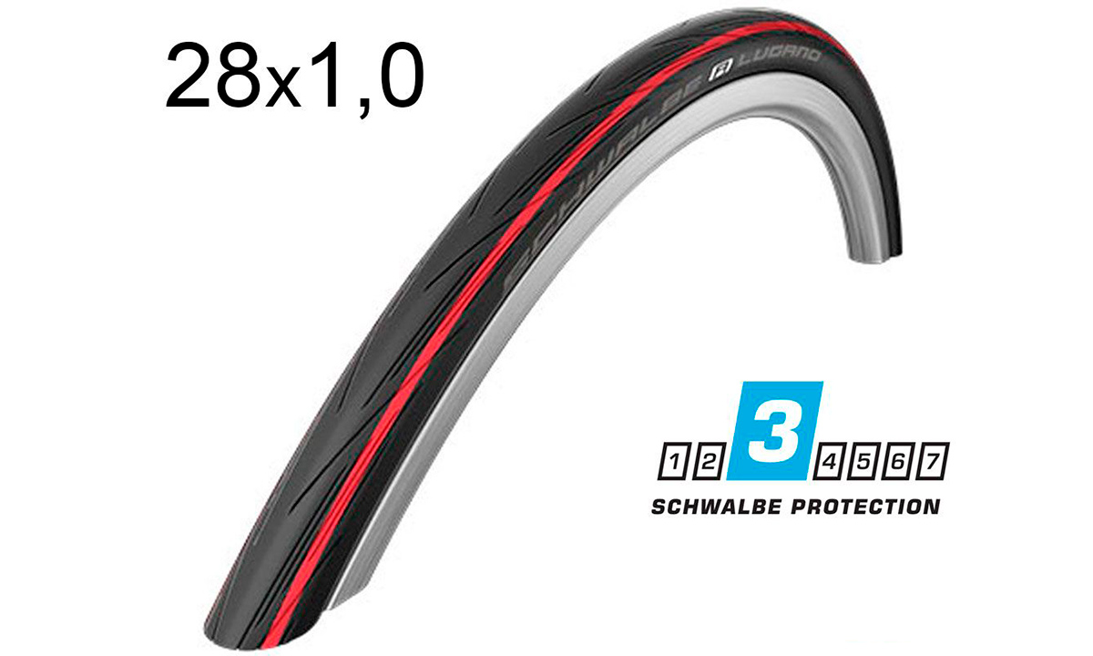 Фотографія Покришка Schwalbe 700x25C (25-622) LUGANO K-Guard Active Folding B/RS/B-SK HS471 SiC 50EPI EK wqregrg