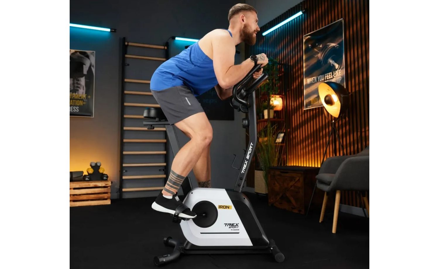 Велотренажер Trex Sport TX-500MB IRON магнитный белый 3