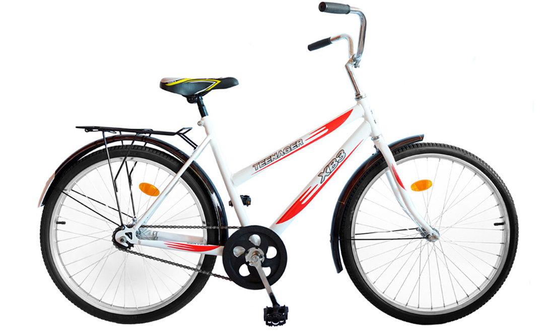 Фотографія Велосипед підлітковий 24" ХВЗ Teenager 01-1 (2020) 2020 Біло-червоний 7