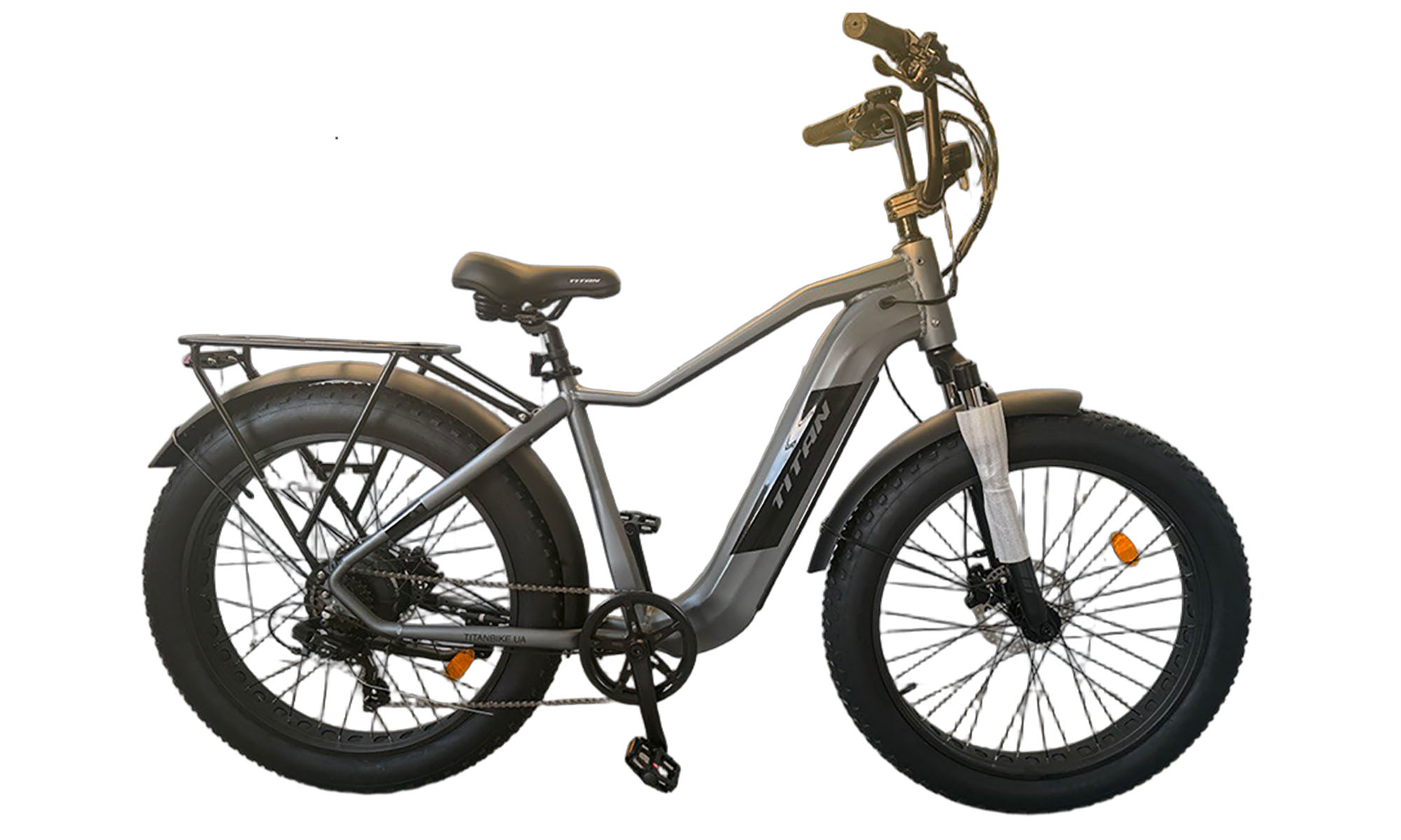 Фотографія Електровелосипед E-Titan Aventure 26", розмір L, рама 19", 2025, Сірый-Металік, 750W, 48V, 15Ah