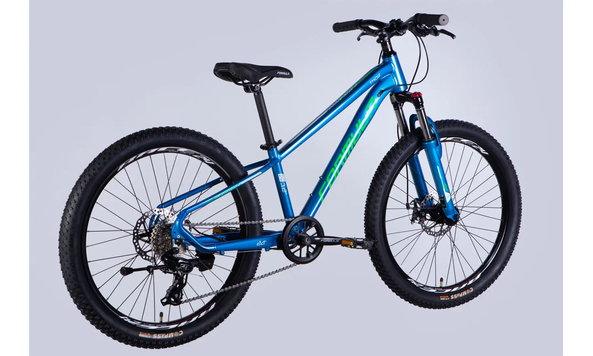 Велосипед Formula THOR DD CS, 24", розмір XXS, рама-12", рік 2026, синій з зеленим 4
