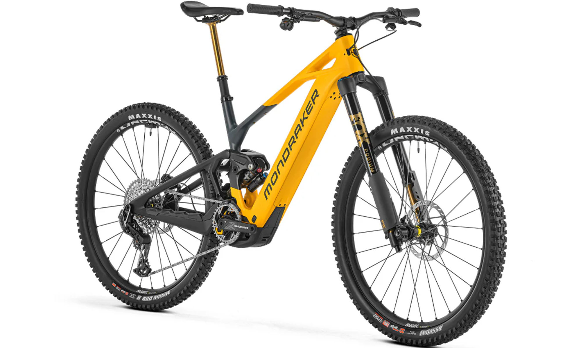 Электровелосипед MONDRAKER Crafty Carbon RR S 29'', размер L, рама 46, 800Wh Bosch CX, год 2026, желто-черный 3