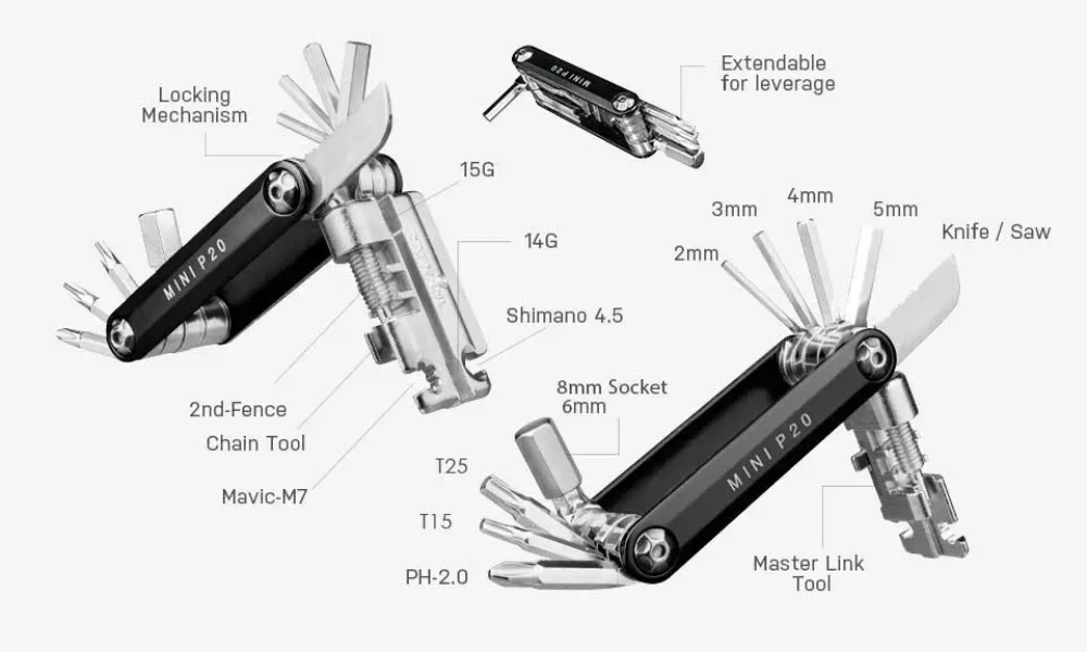 Фотография Мультитул Topeak Mini P20 с/чехлом  3