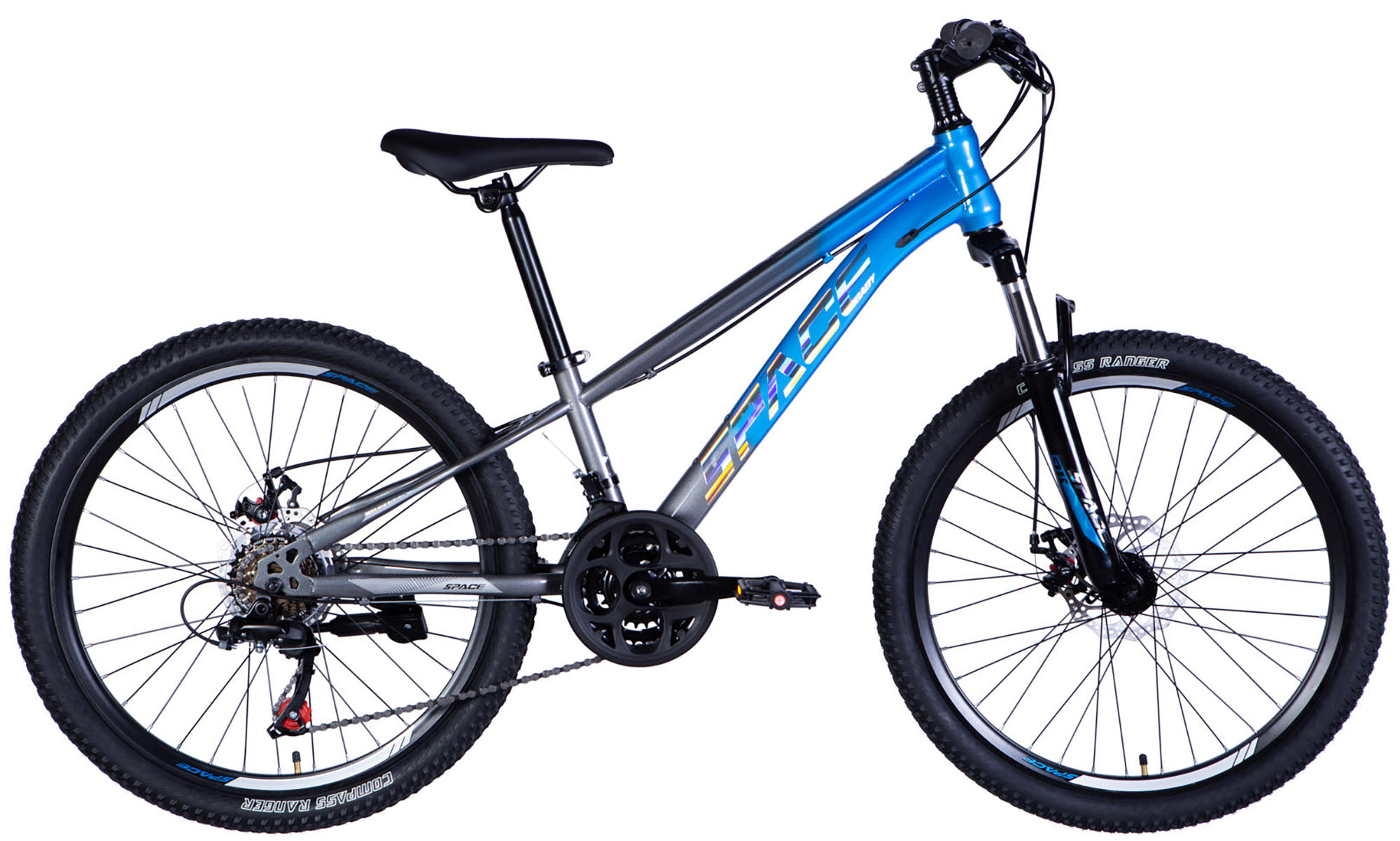 Велосипед SPACE MARS DD FR 24", размер XXS рама-11", год 2026, сине-серый Велосипед SPACE MARS DD FR 24", размер XXS рама-11", год 2026, сине-серый