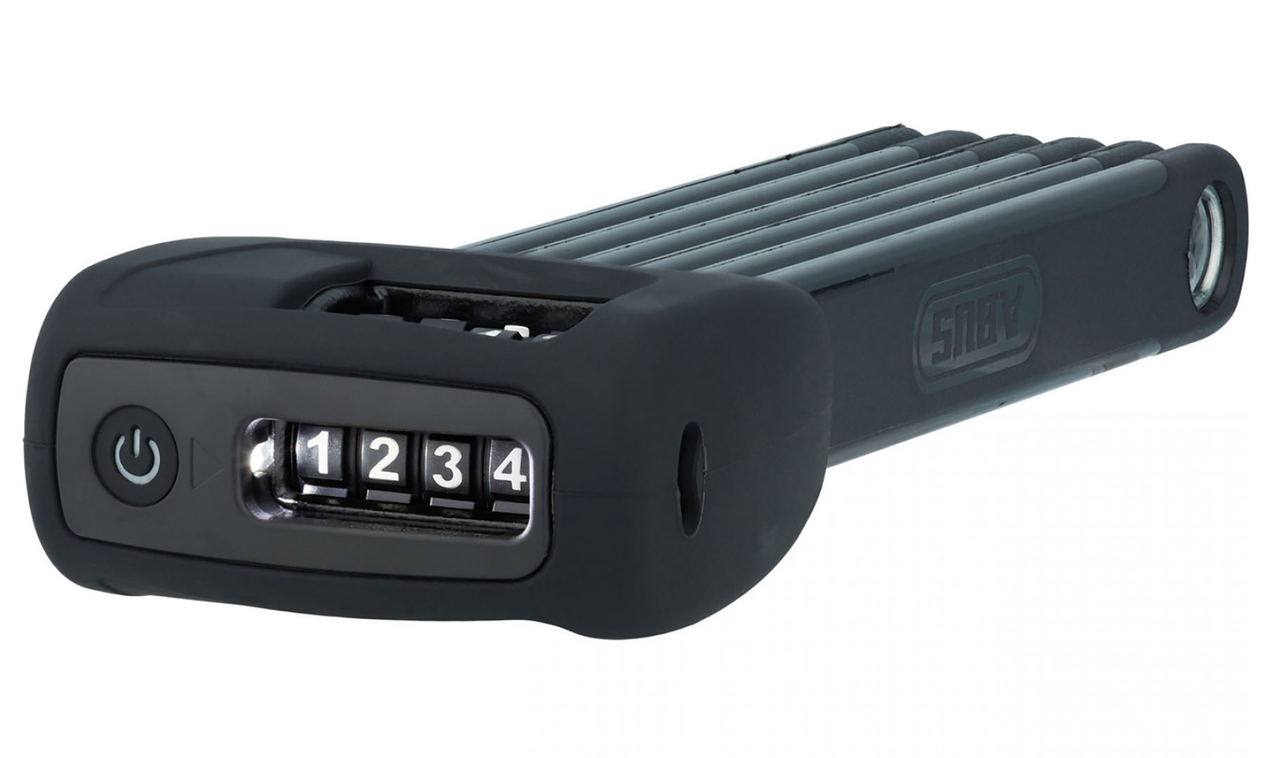Фотографія Замок сегментний ABUS 6000C/90 Bordo LED чорний + кріплення SH 6