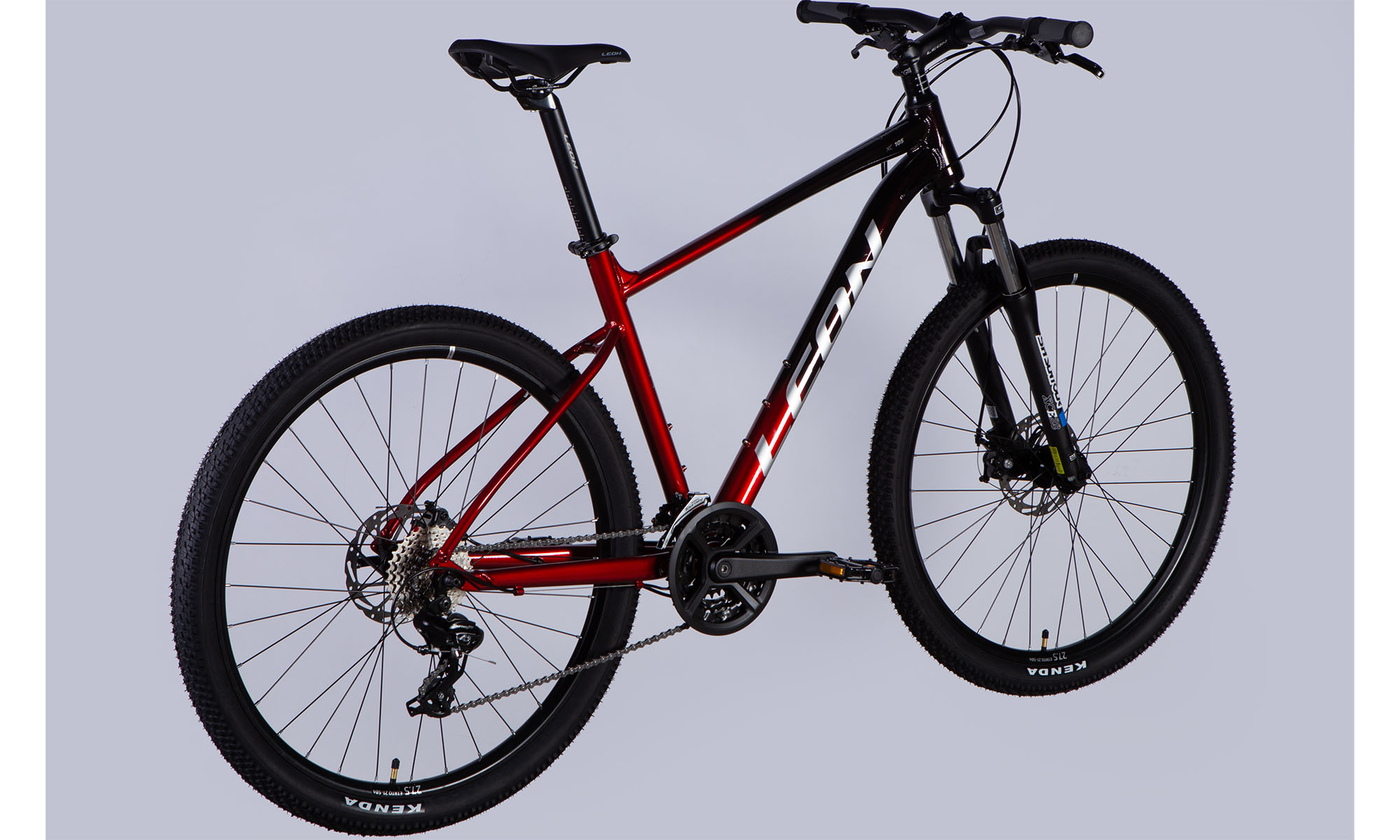 Велосипед Leon XC 105 DD CS 27,5", размер L, рама 19", год 2025, черный с красным 5