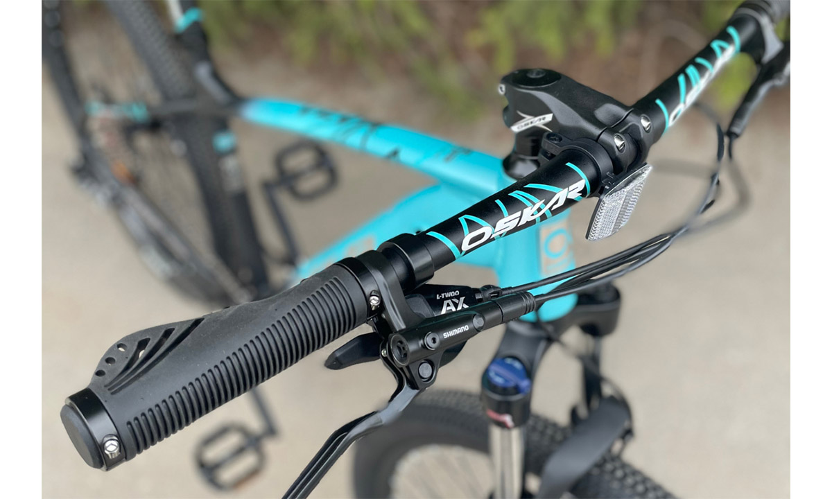 Велосипед Oskar Veva 27,5", размер М, черно-голубой 3