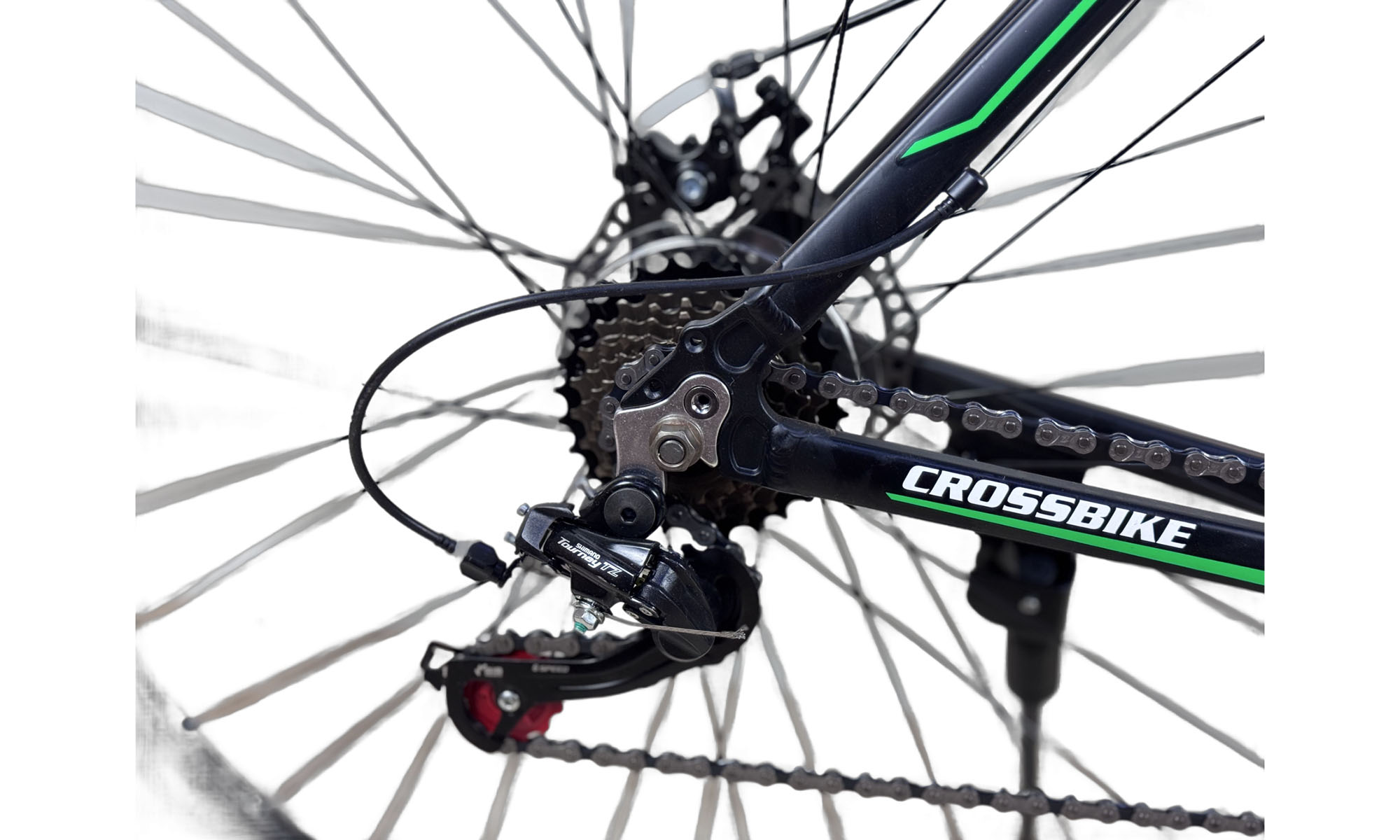 Велосипед CrossBike Aspect 29", размер L, рама 19", год 2026, Черный-Зеленый 3 Велосипед CrossBike Aspect 29", размер L, рама 19", год 2026, Черный-Зеленый 3