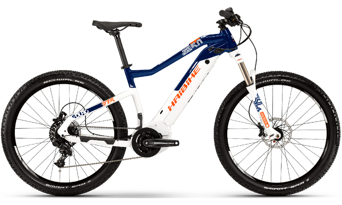 Электровелосипед Haibike SDURO HardSeven 5.0 27,5" (2020) 2020 Бело-оранжевый 2