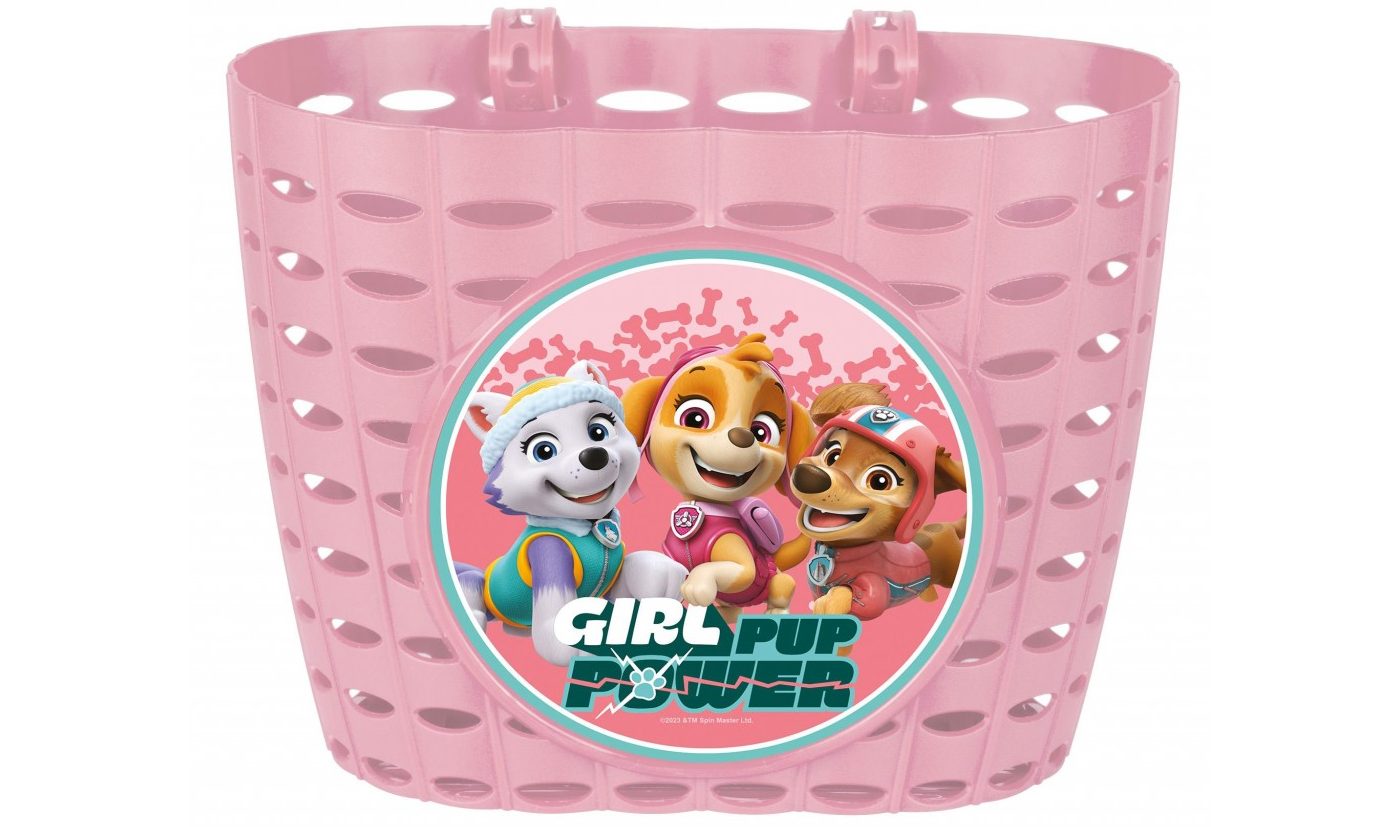 Корзина передняя Mendelli 12" Psi Girls  пластик, розовый 