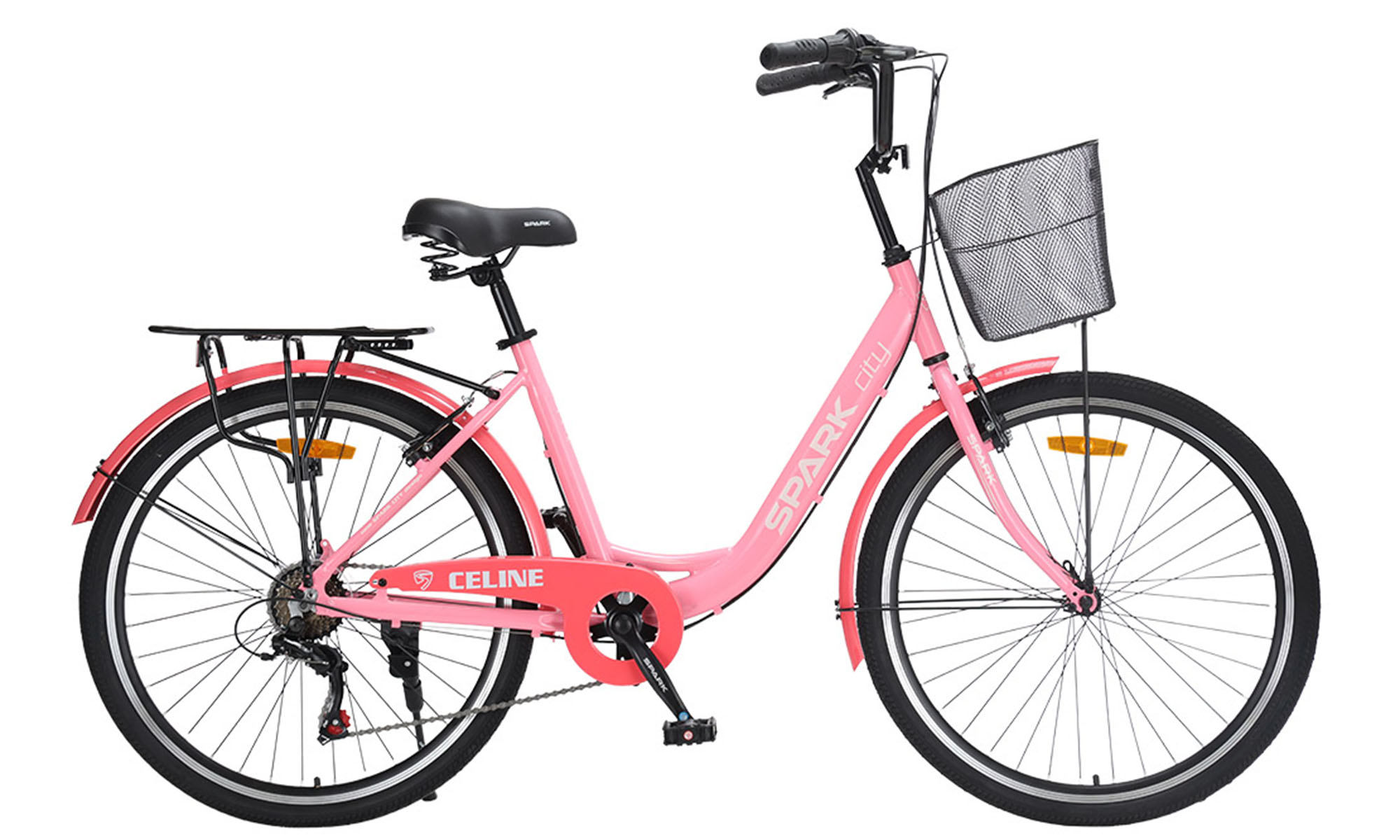 Велосипед SPARK CITY CELINE 26", размер M, рама 17", год 2026, розовый Велосипед SPARK CITY CELINE 26", размер M, рама 17", год 2026, розовый