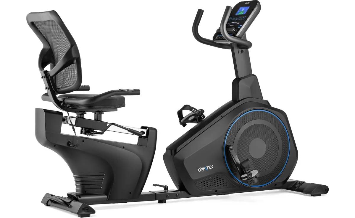 Горизонтальный велотренажер Gymtek XBR6000 электромагнитный синий 11