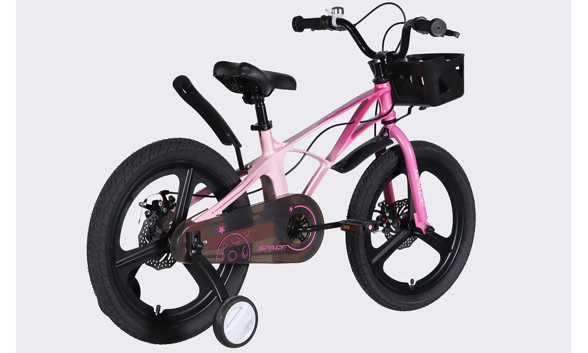 Велосипед SPACE KID ANDROMEDA DD 18", розмір XXS, рама-10", рік 2026, рожево-малиновий 4