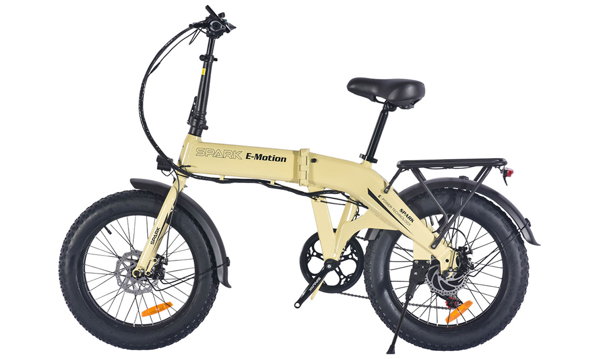 Велосипед с электромотором SPARK E-Motion 20", размер S, рама 16", 48V/750W/10,4Ah Li-ion, Бежевый 