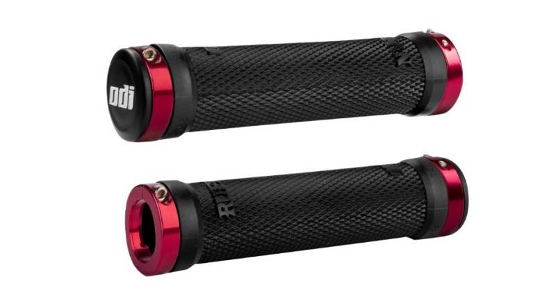 Грипсы ODI Ruffian MTB Lock-On Bonus Pack черные с красными замками Грипсы ODI Ruffian MTB Lock-On Bonus Pack черные с красными замками