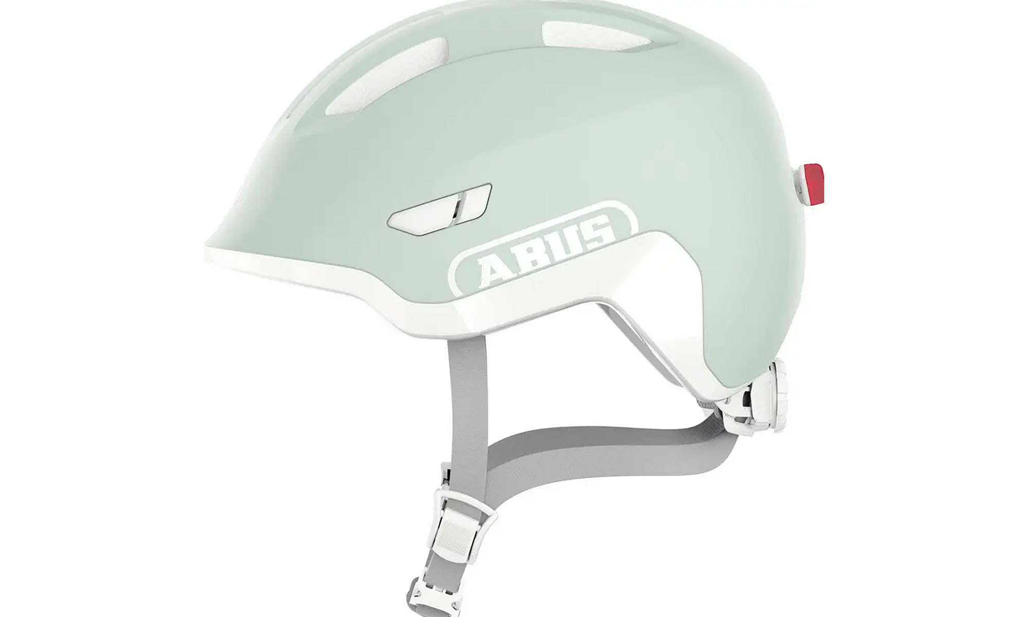 Велошлем детский ABUS SMILEY 3.0 ACE LED pure mint, размер M (50-55 см), зеленый 