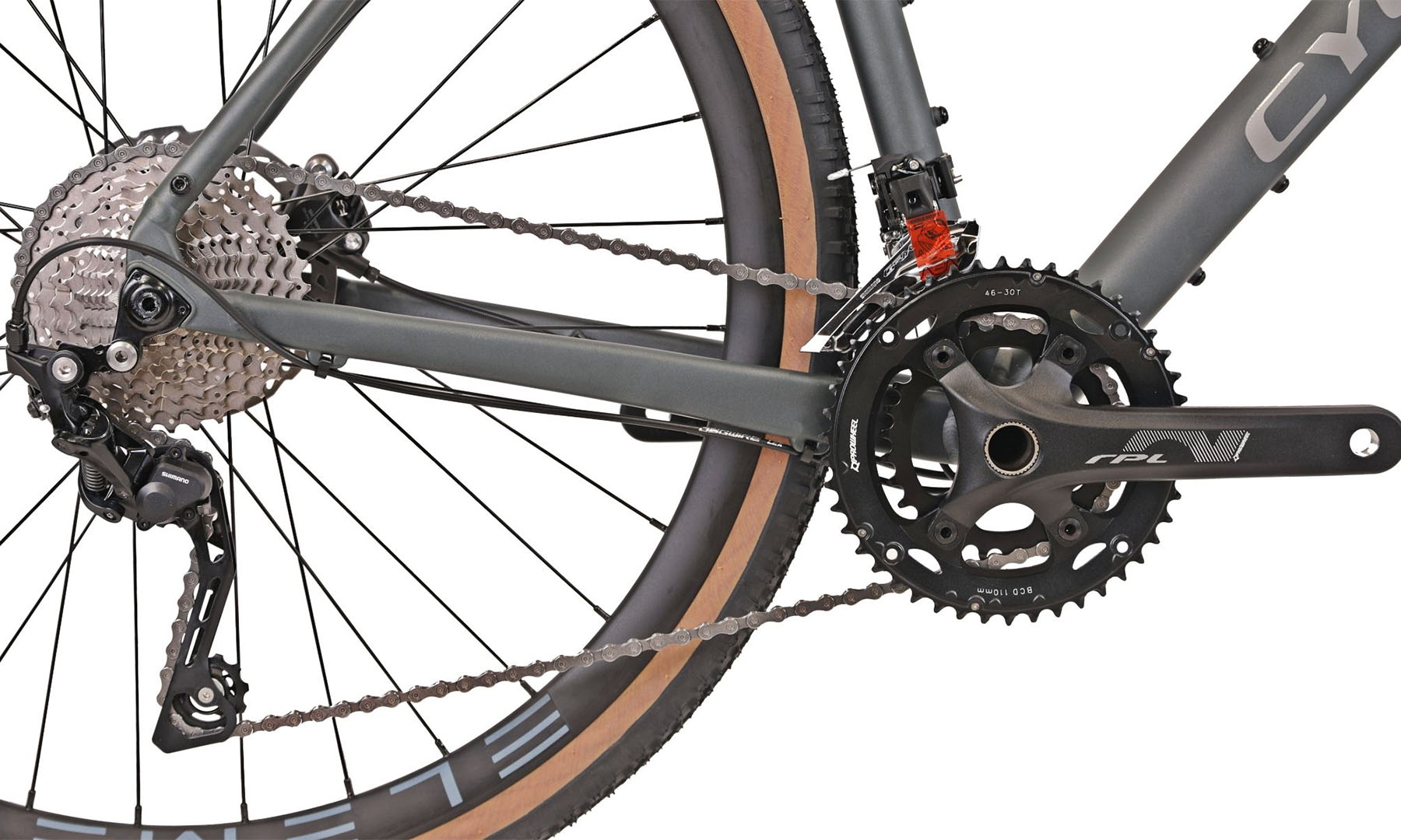 Велосипед Cyclone GSX 700c размер рамы 56 см 2024 Графитовый (мат) 3