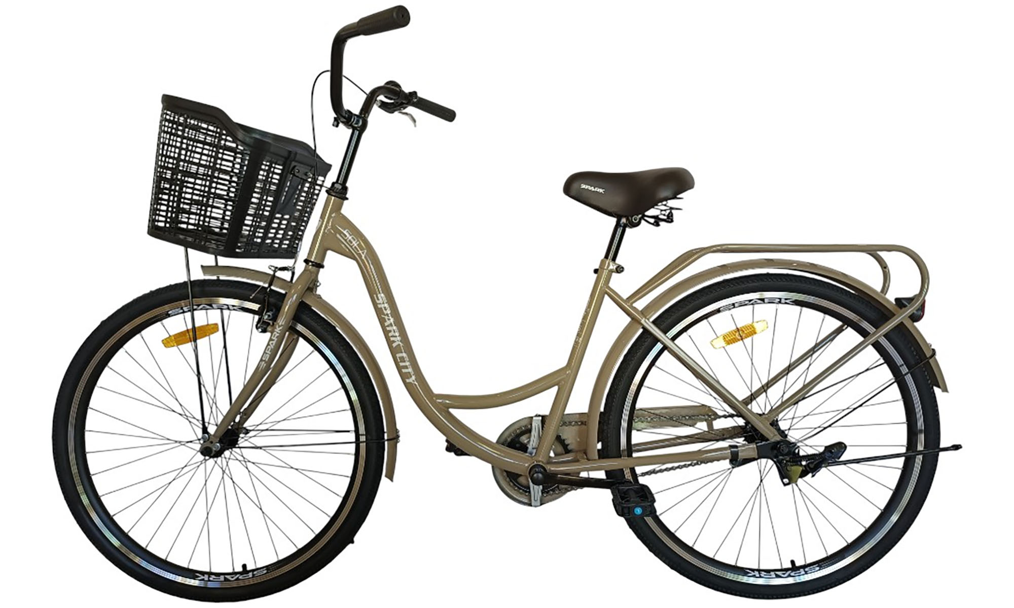 Велосипед SPARK CITY SOLA 26", размер M, рама - 17", год 2026, коричневый 4
