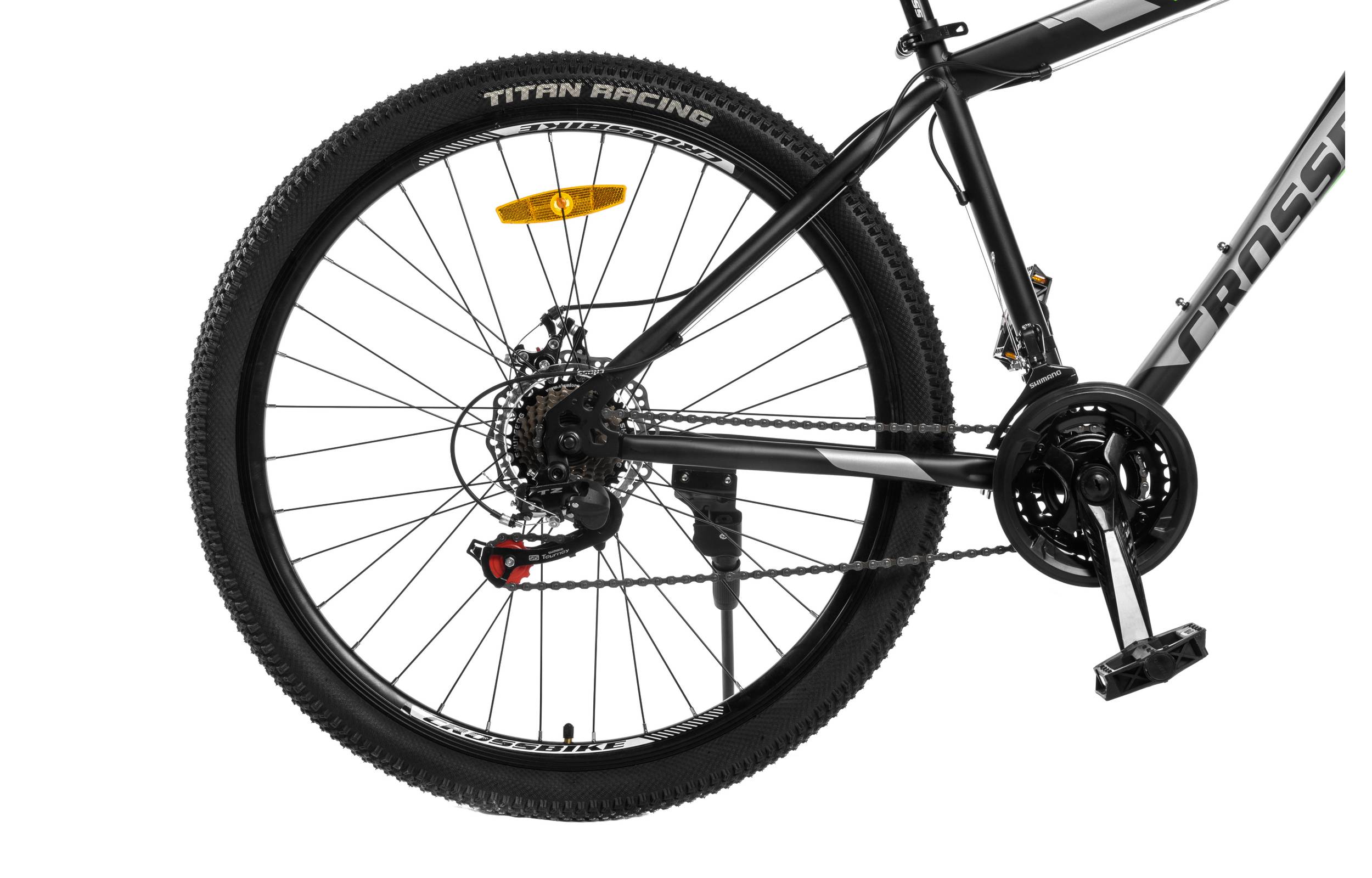 Велосипед CrossBike Storm 27,5" розмір L рама 19 2022 Чорний-Зелений 2