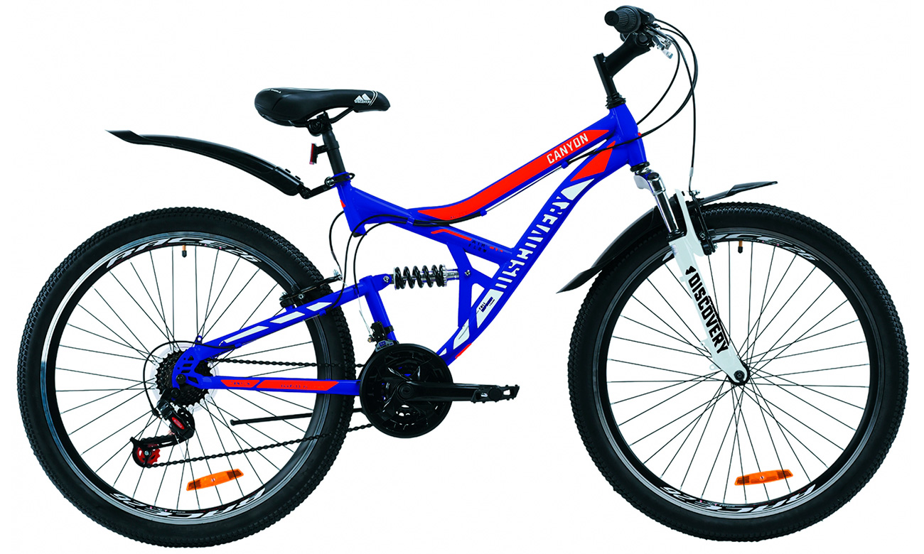Фотографія Велосипед Discovery 26" CANYON (2020) 2020 Синьо-жовтогарячий 6
