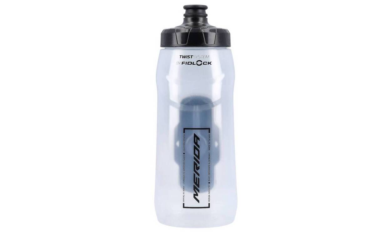 Фляга MERIDA/FIDLOCK Transparent, Glossy Black 620 ccm, Bottle without connector Фляга MERIDA/FIDLOCK Transparent, Glossy Black 620 ccm, Bottle without connector