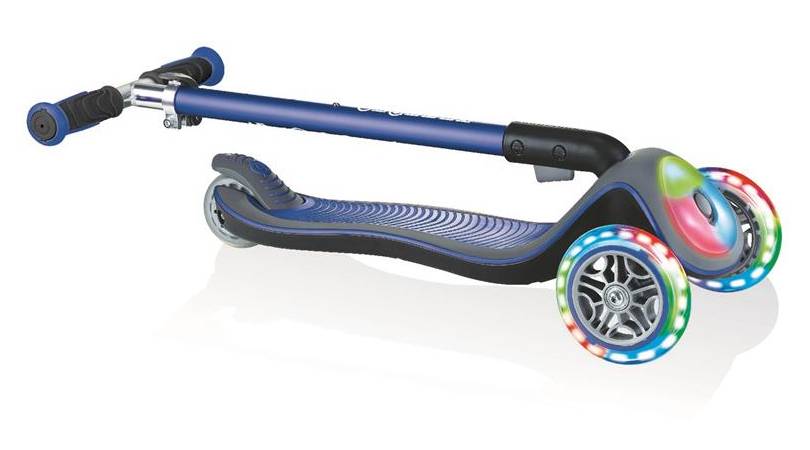 Самокат GLOBBER ELITE синий, колёса и панель с подсветкой, до 50 кг, 3+, 3 колеса 2
