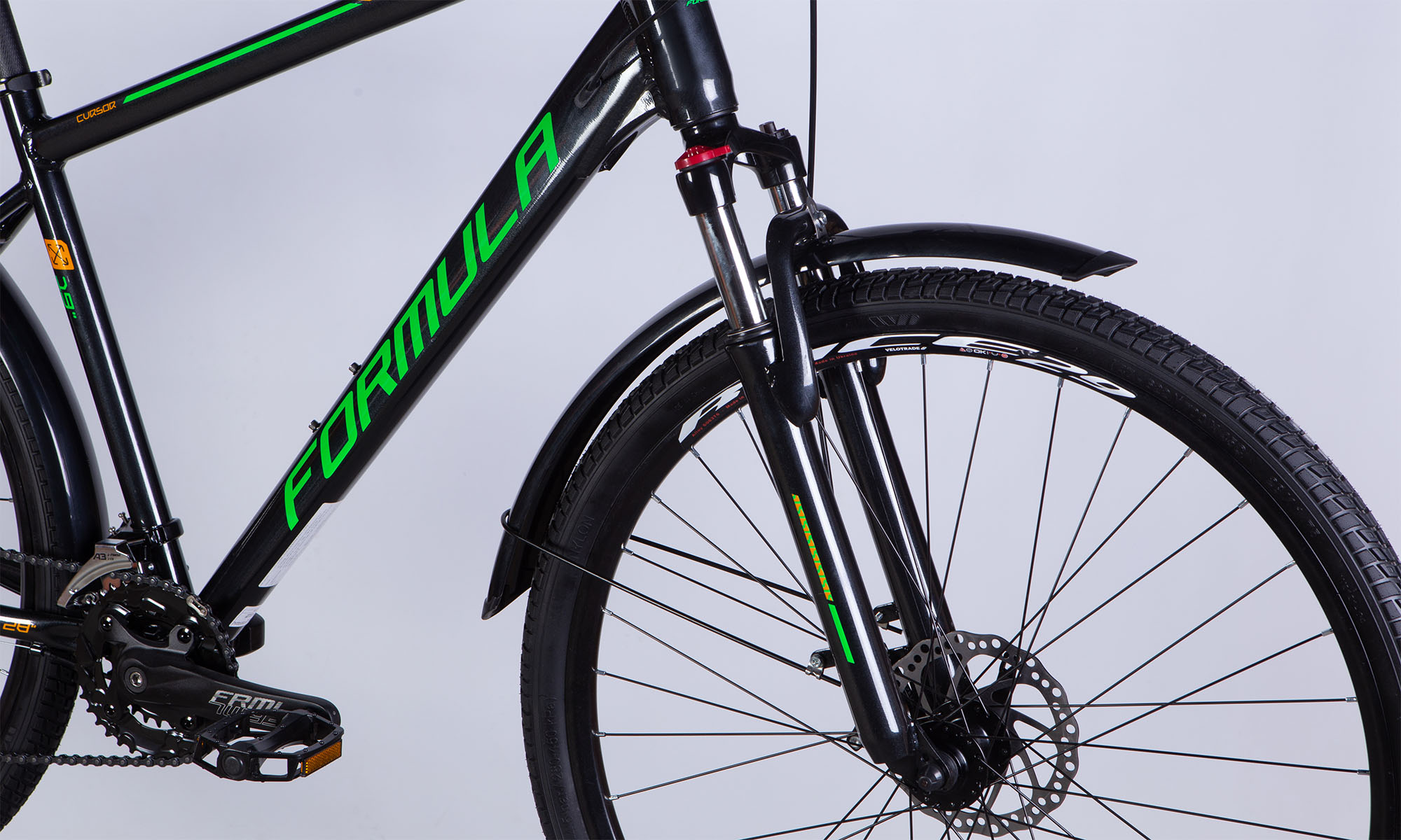 Велосипед Formula CURSOR MAN DD CS 28", розмір XL, рама 21", 2025, чорно-зелений 5