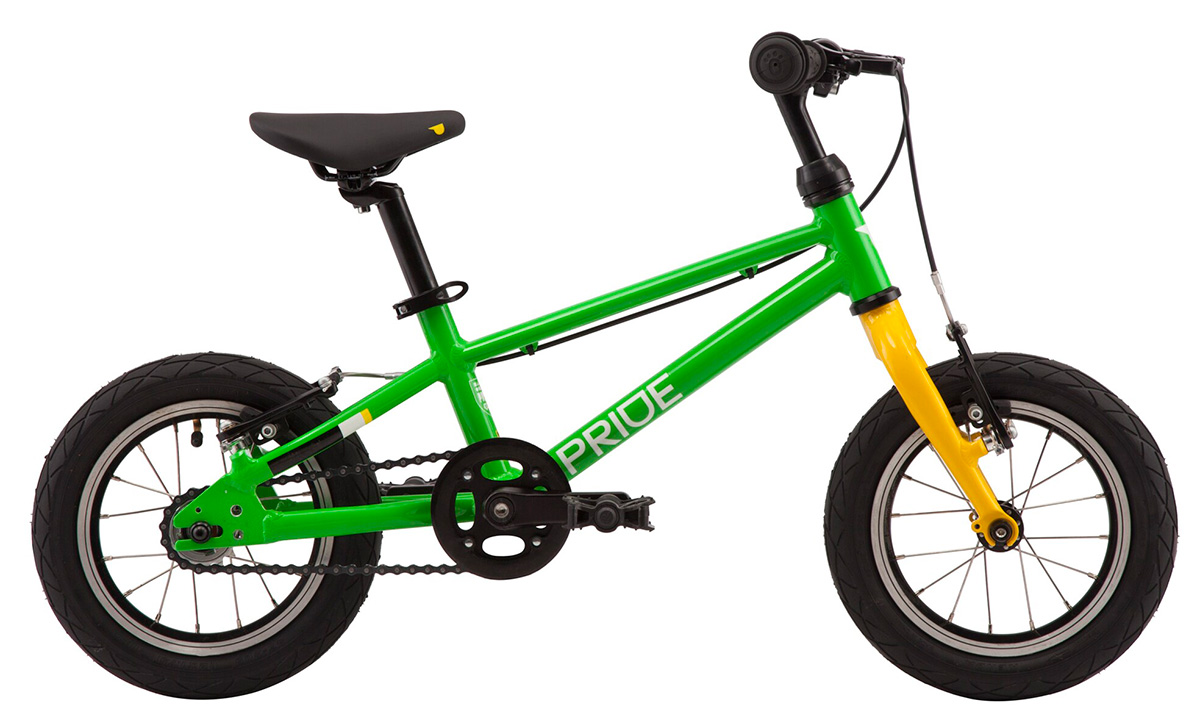 Велосипед Pride GLIDER 12" 2020 Зелено-желтый