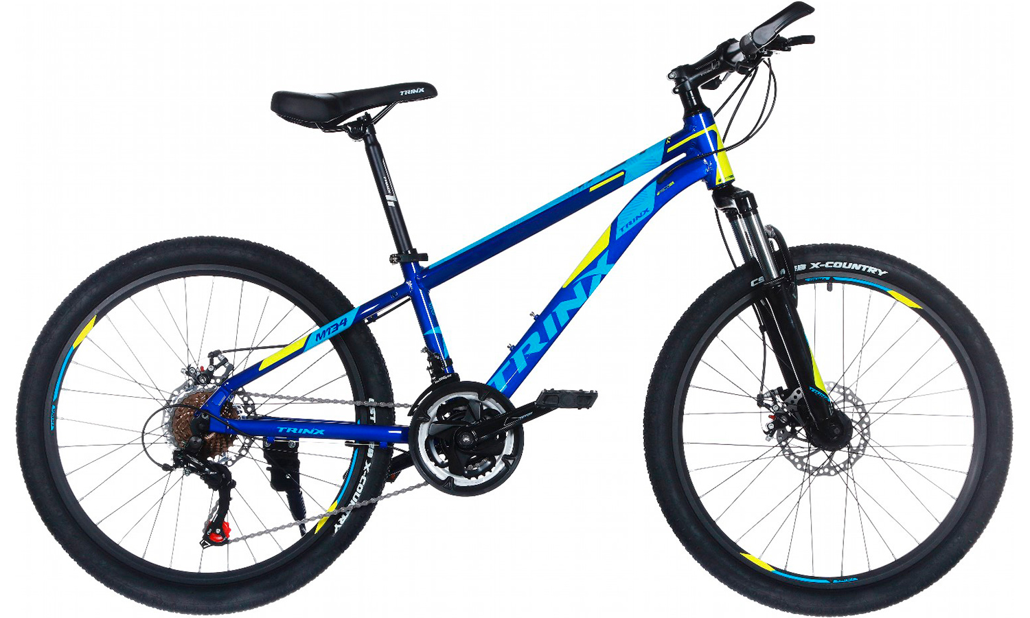 Фотографія Велосипед Trinx M134 24" (2019) 2019 Синьо-жовтий 