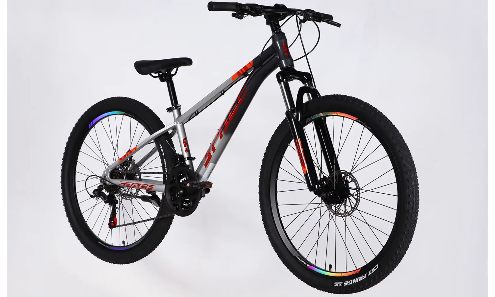 Велосипед SPACE PHAETON DD FR, 26", размер XS, рама-13", год 2026, серо-серебристый 2
