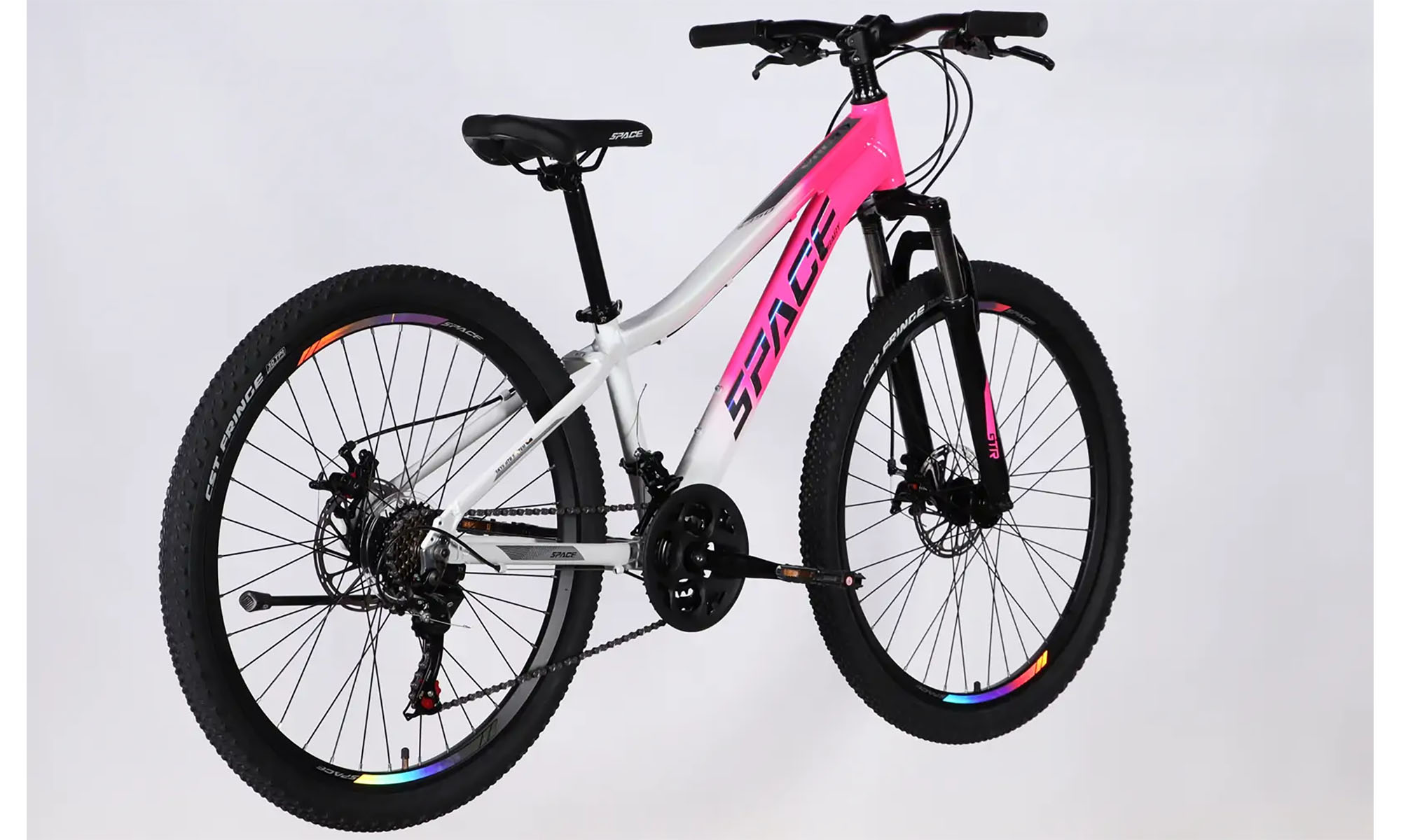Велосипед SPACE IZIDA DD FR, 26", размер XS, рама 13", год 2026, розово-белый 4