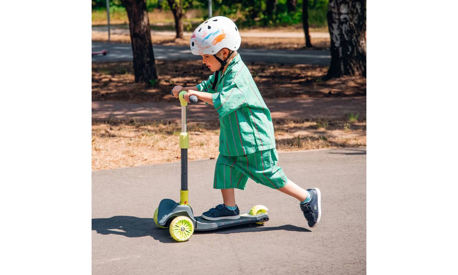 Детский самокат Lionelo TIMMY GREEN LIME 8
