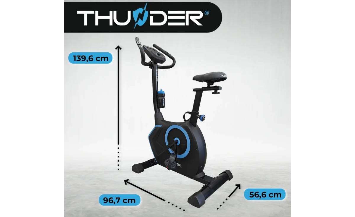 Велотренажер электромагнитный TRIX THUNDER черно-синий 9