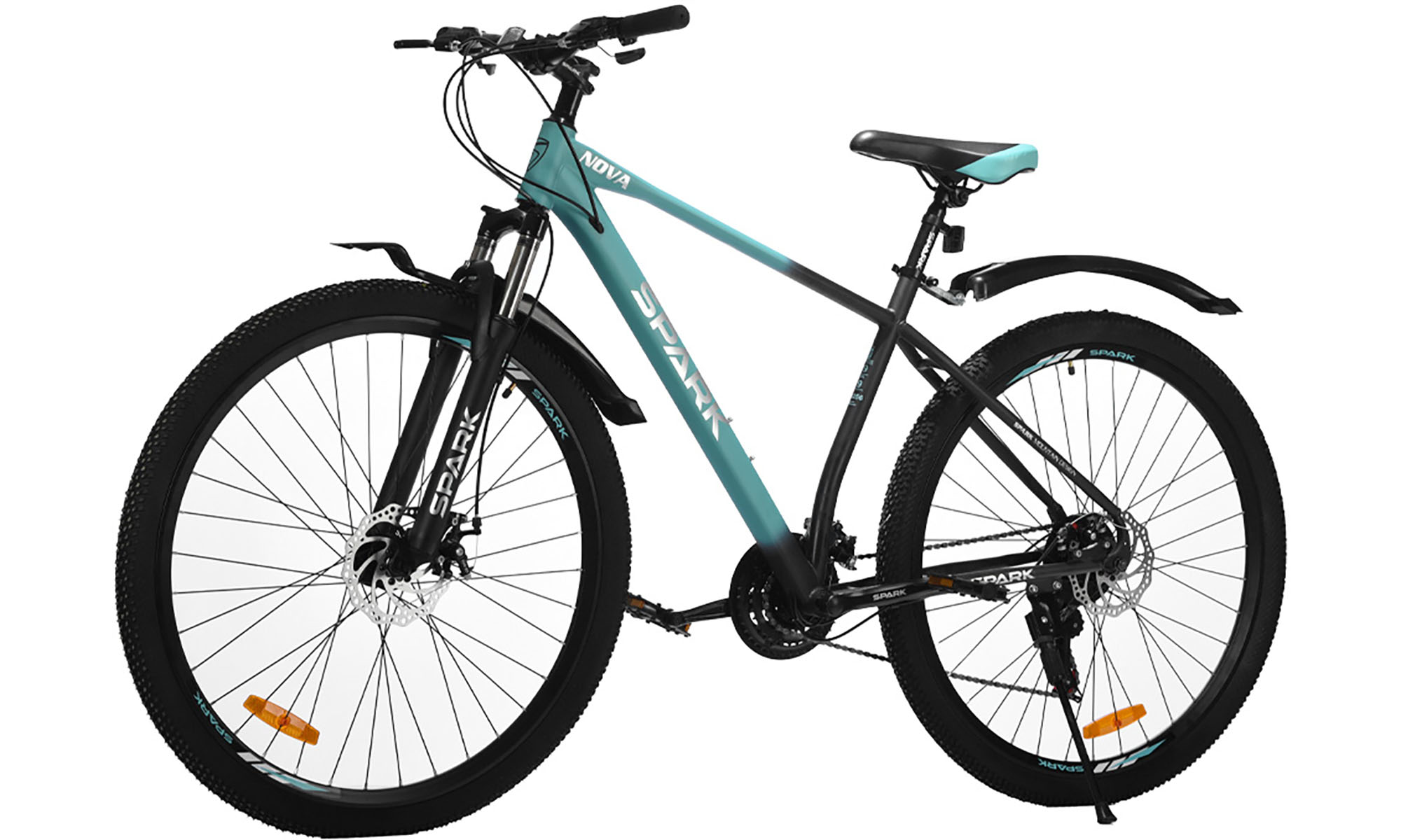Велосипед SPARK NOVA 29", размер L, рама 19", год 2025, бирюзовый с черным 2