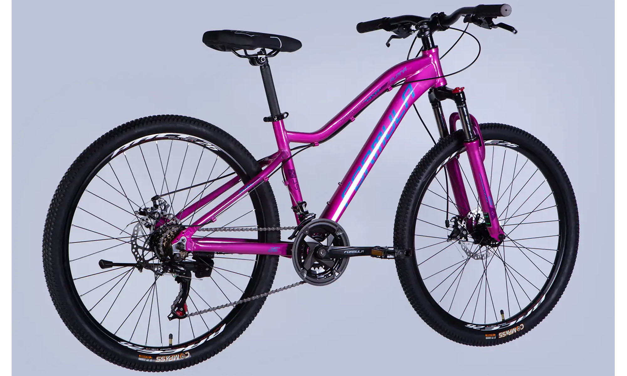 Велосипед Formula ALPINA DD FR, 26", размер S, рама 15", год 2026, розово-синий 4