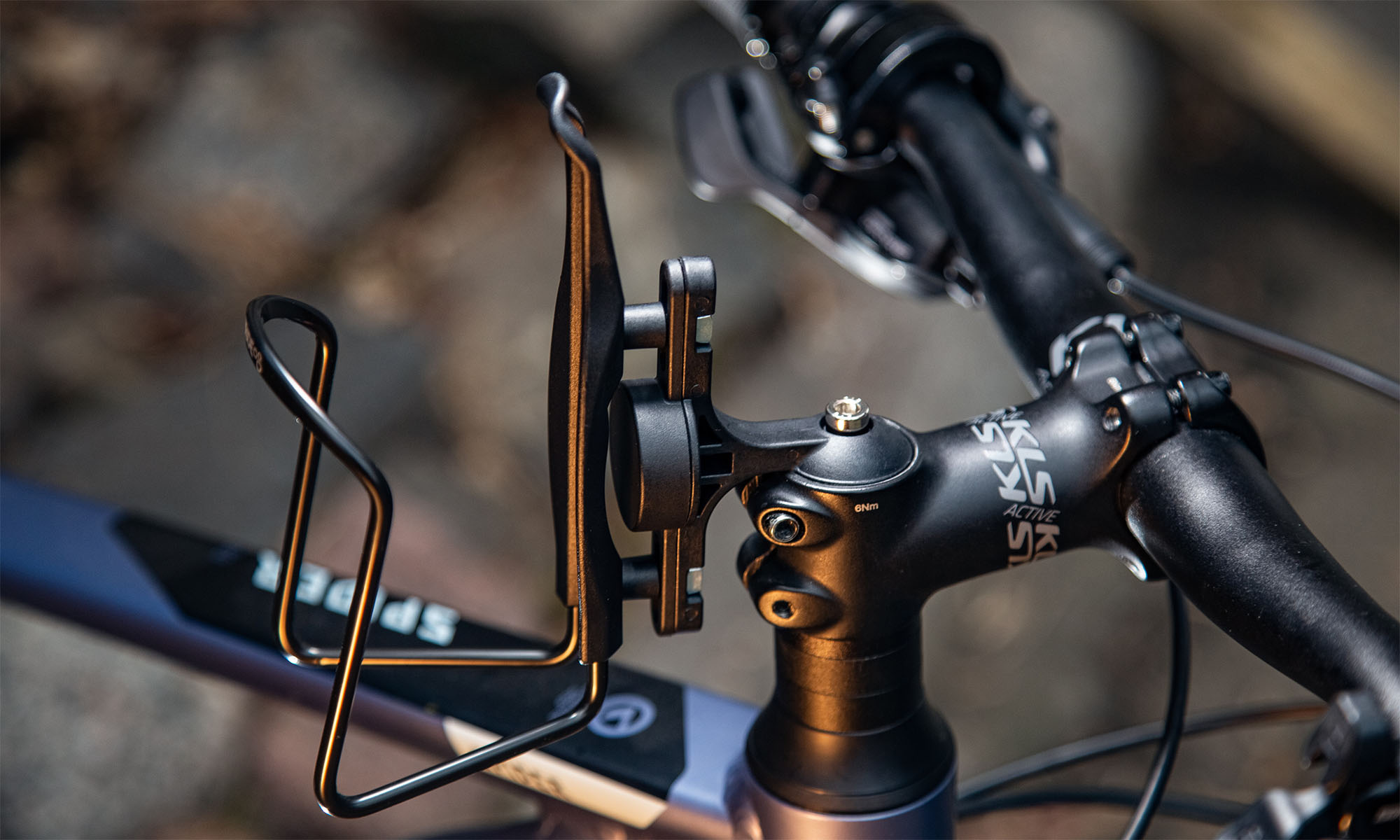 Флягодержатель ONRIDE Ron алюминиевый, серебристо-черный  2