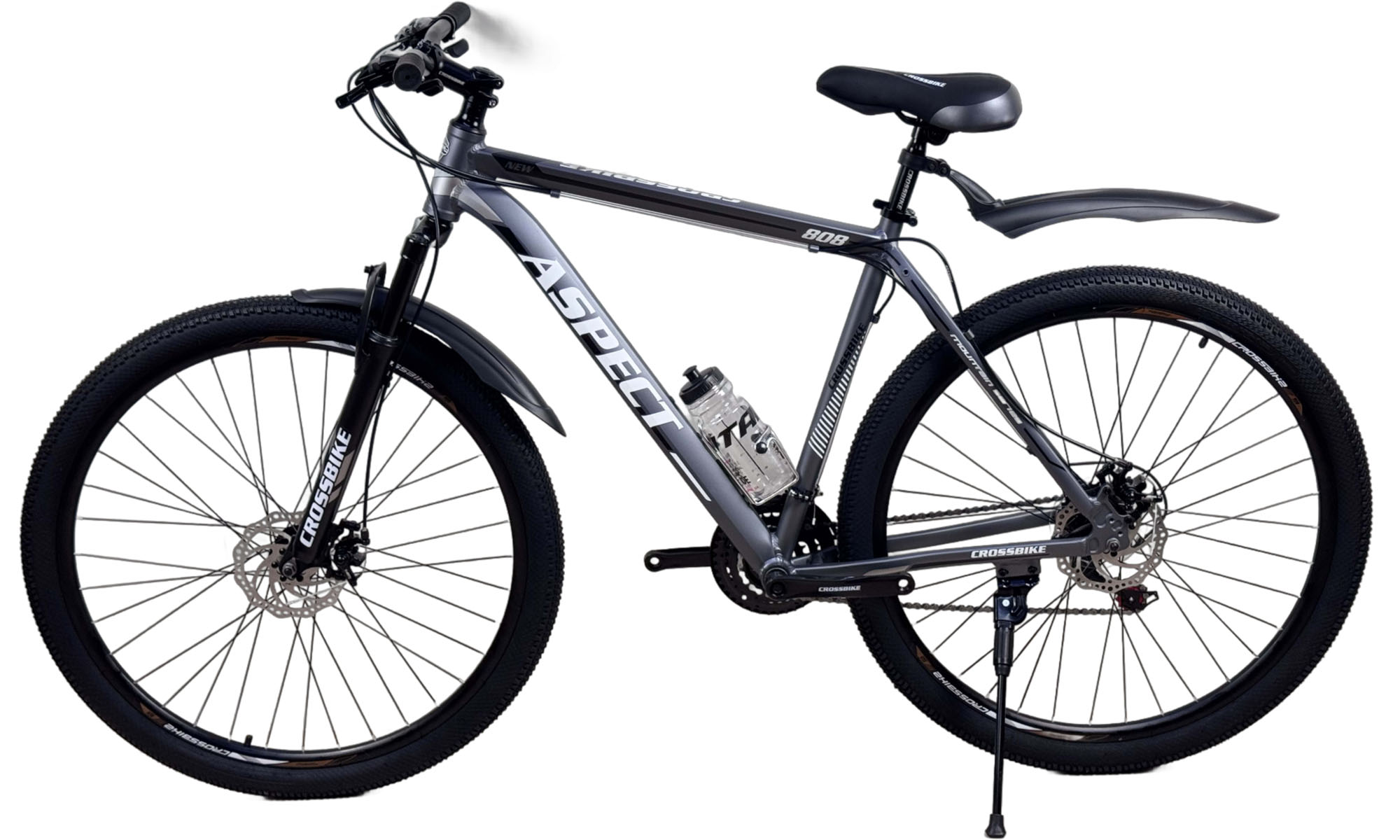 Велосипед CrossBike Aspect 29", розмір L, рама 19", рік 2026, Чорний-Сірий 6 Велосипед CrossBike Aspect 29", розмір L, рама 19", рік 2026, Чорний-Сірий 6