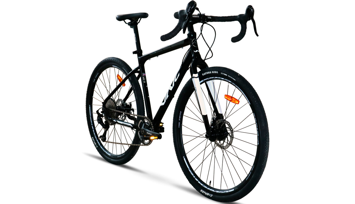 Фотография Велосипед VNC PrimeRacer A10 2023 размер L рама 53 см 2023 Черно-белый 3