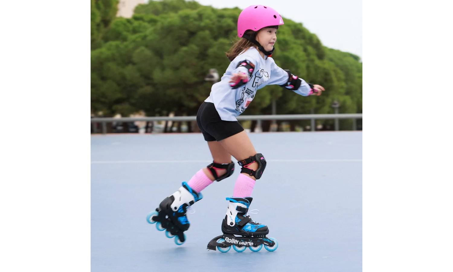 Ролики Rollerblade Microblade SL black-sky blue 28-32 4