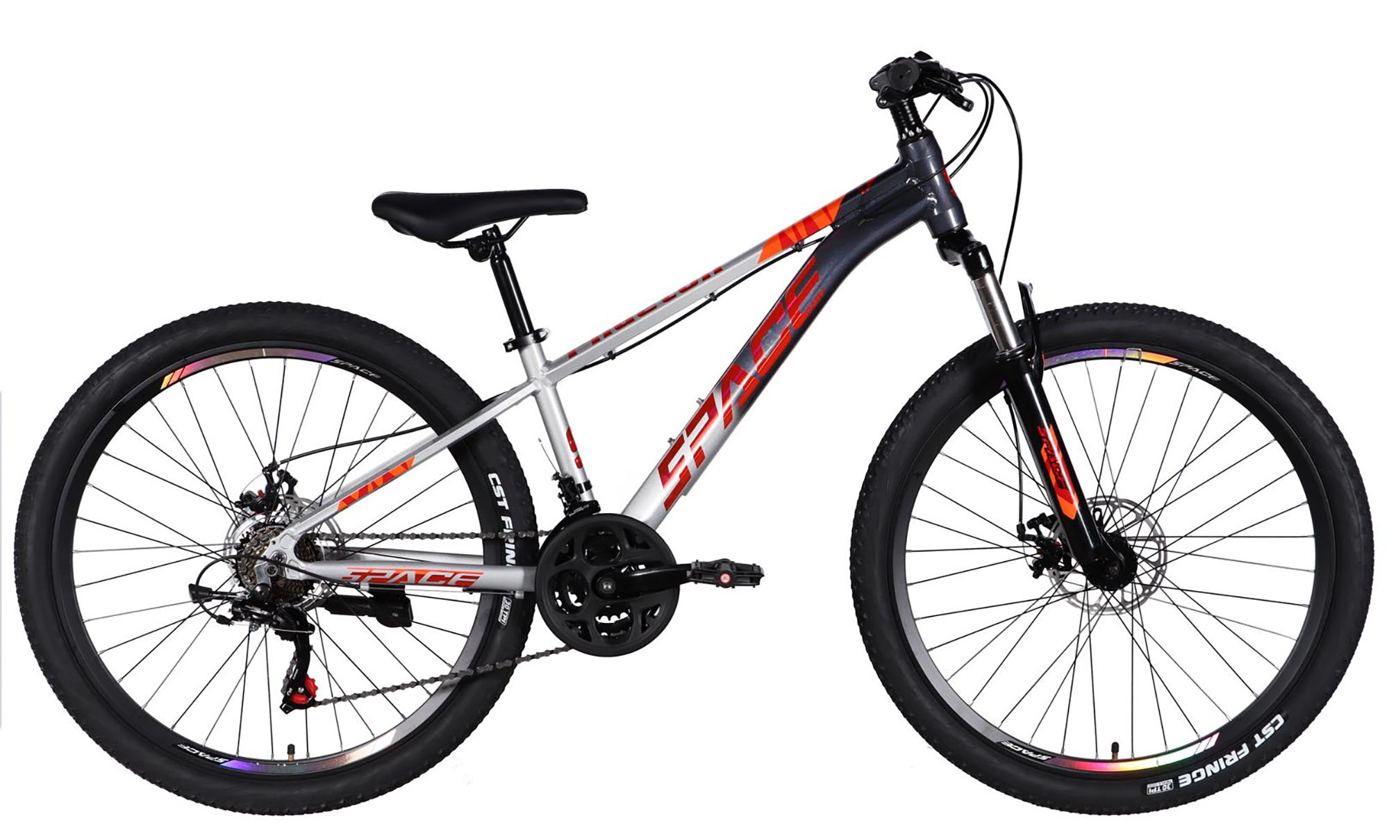 Велосипед SPACE PHAETON DD FR, 26", розмір XS, рама-13", рік 2026, сіро-сріблястий 