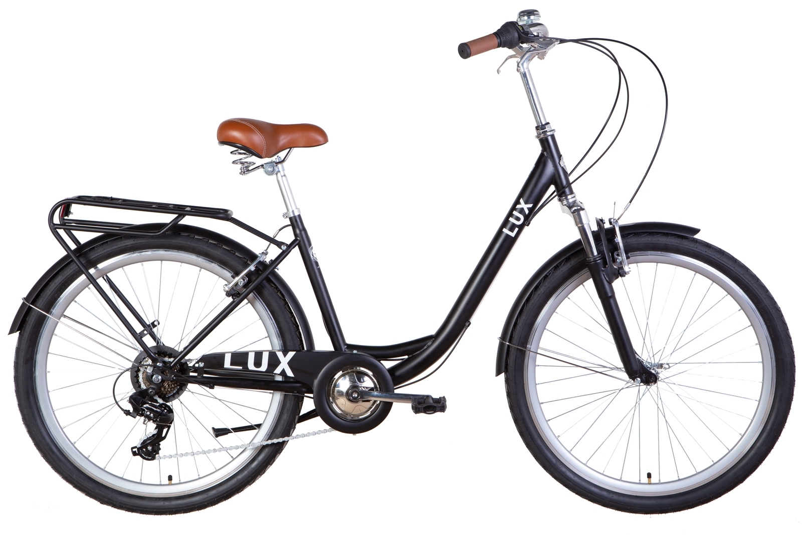 Фотография Велосипед Dorozhnik LUX AM 26" размер М рама 17 2022 Черный