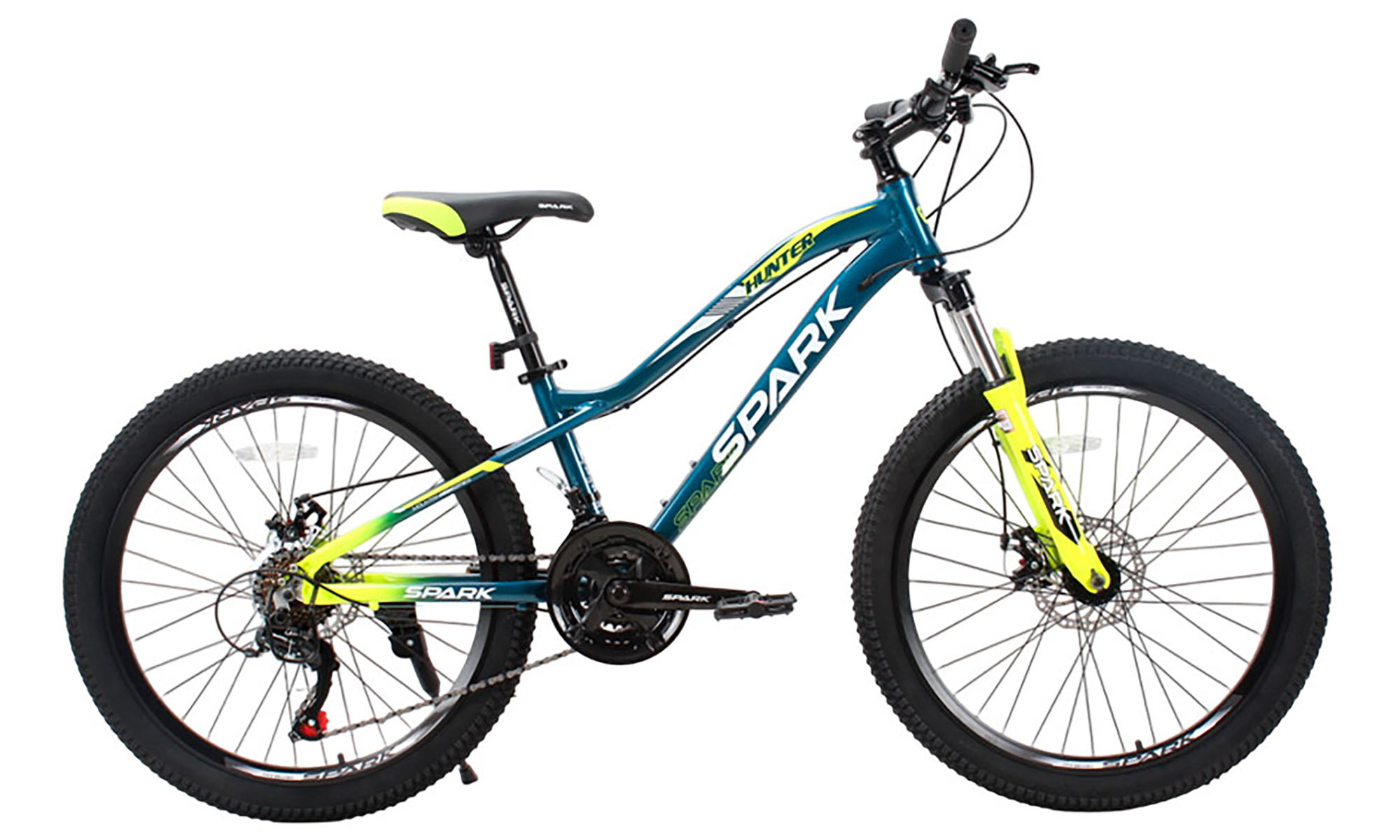 Велосипед SPARK HUNTER JR. 24", размер XXS, рама 12", год 2025, темно-синий с желтым 
