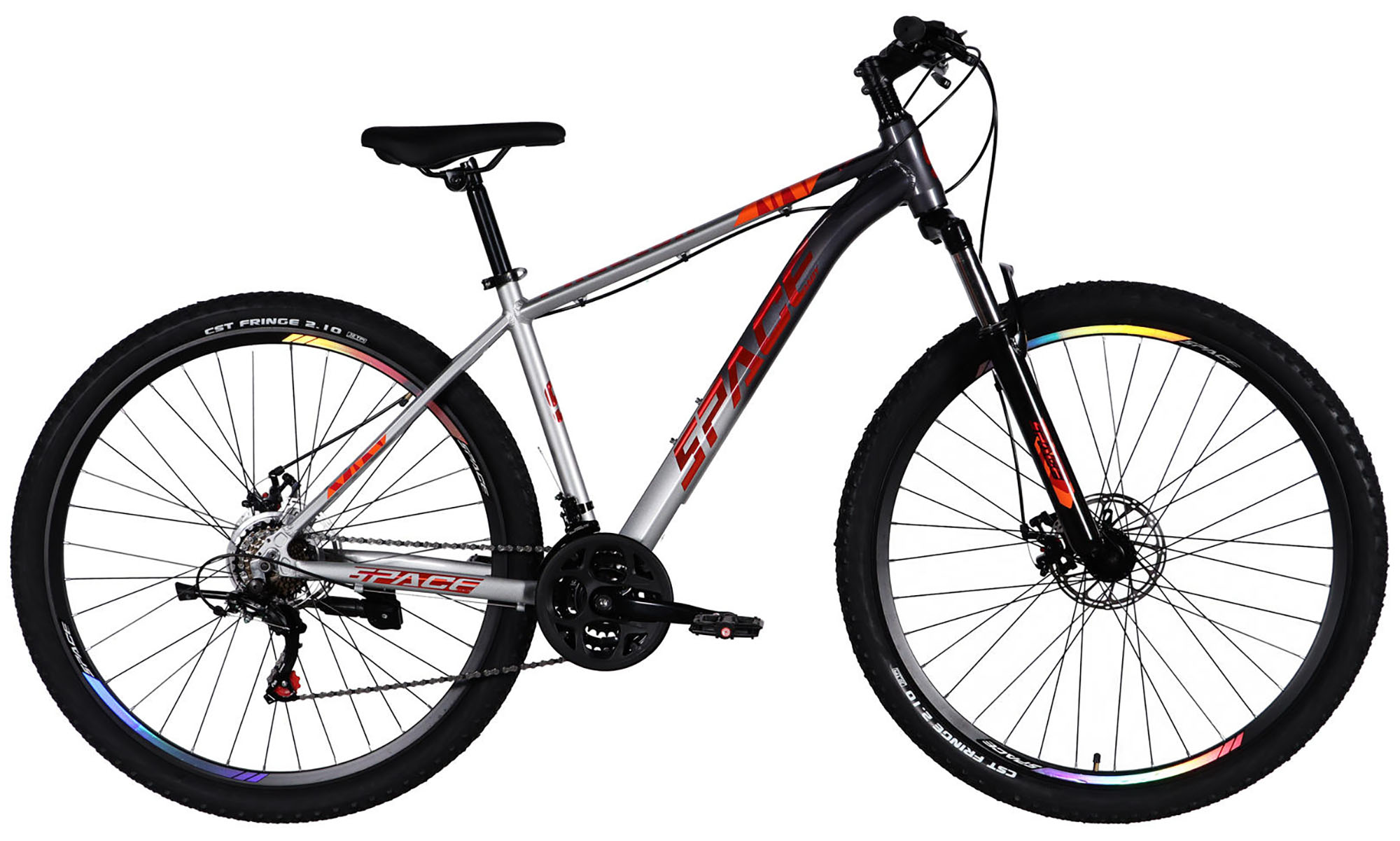 Велосипед SPACE PHAETON DD FR 29", размер M рама-18", год 2026, серо-серебристый 