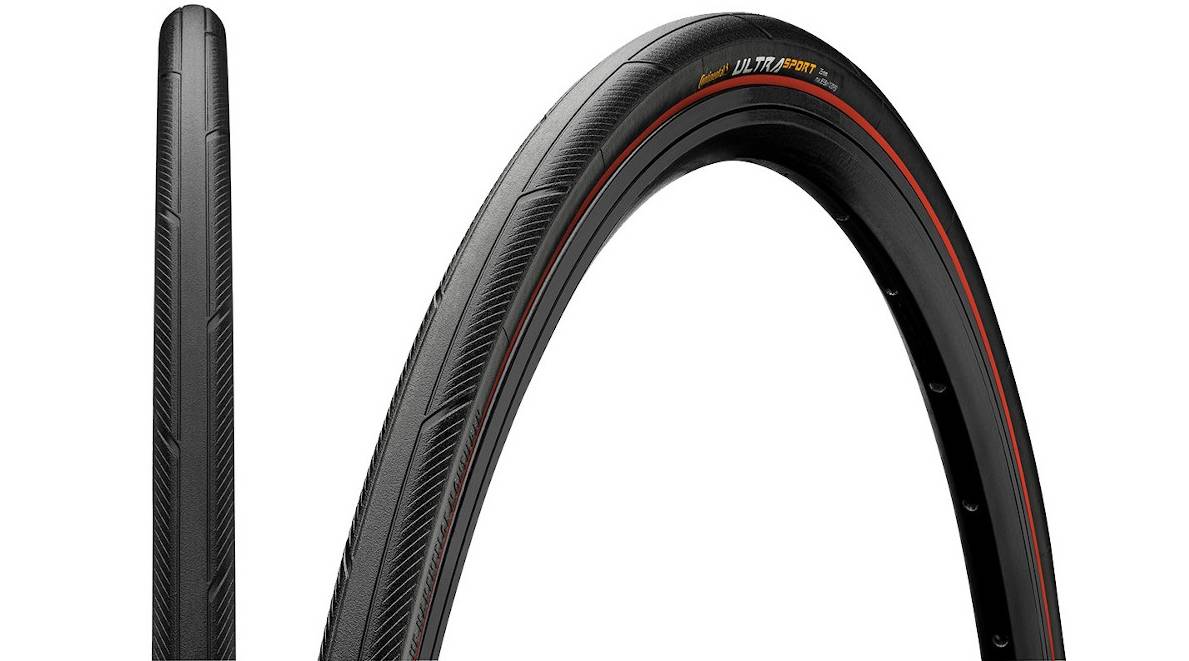 Покрышка Continental Ultra Sport III 28" | 700 x 23C, складная skin, Черная/синяя 2