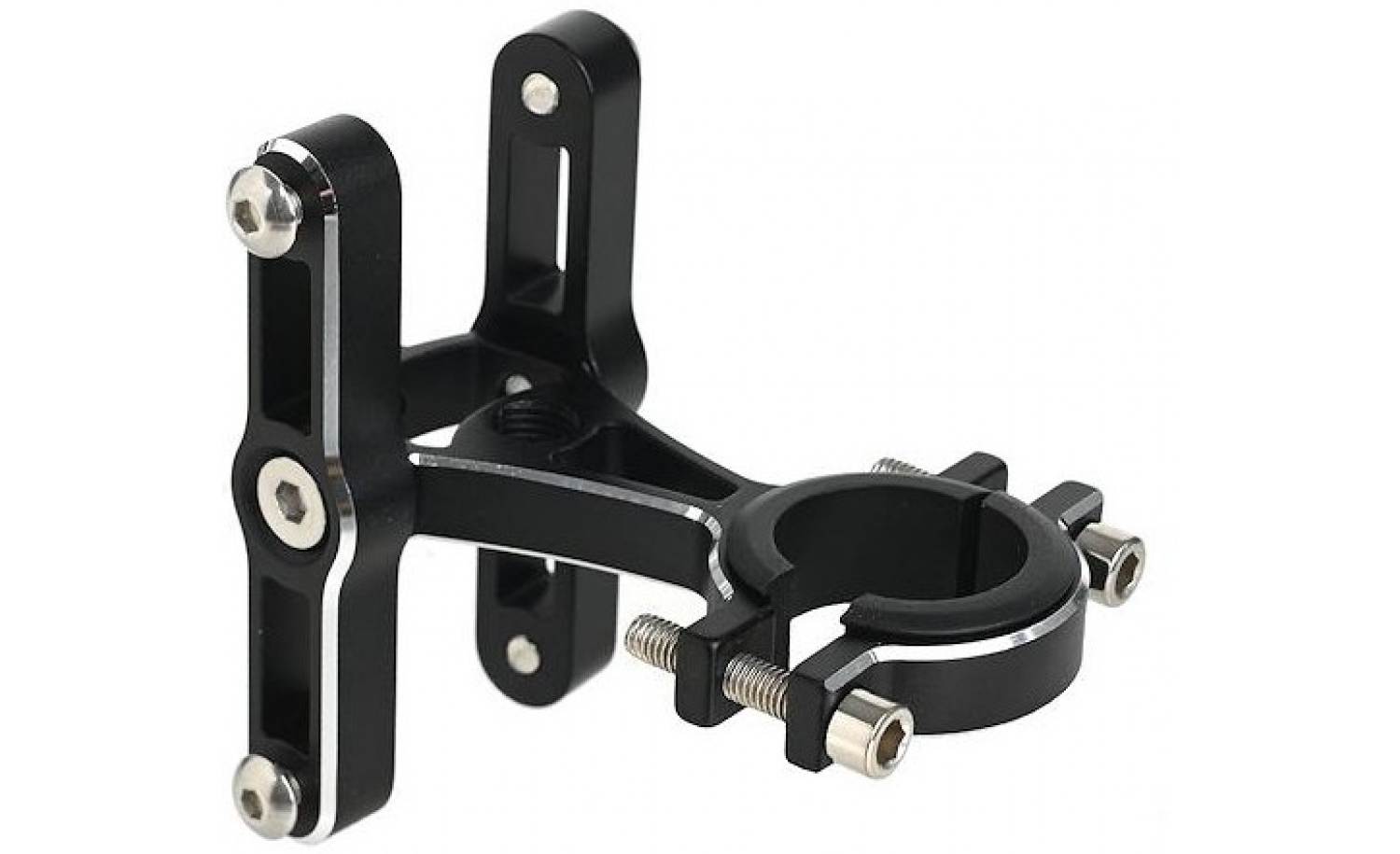 Флягодержатель Prox BH-15 алюминиевый, на руль/штырь черный 3