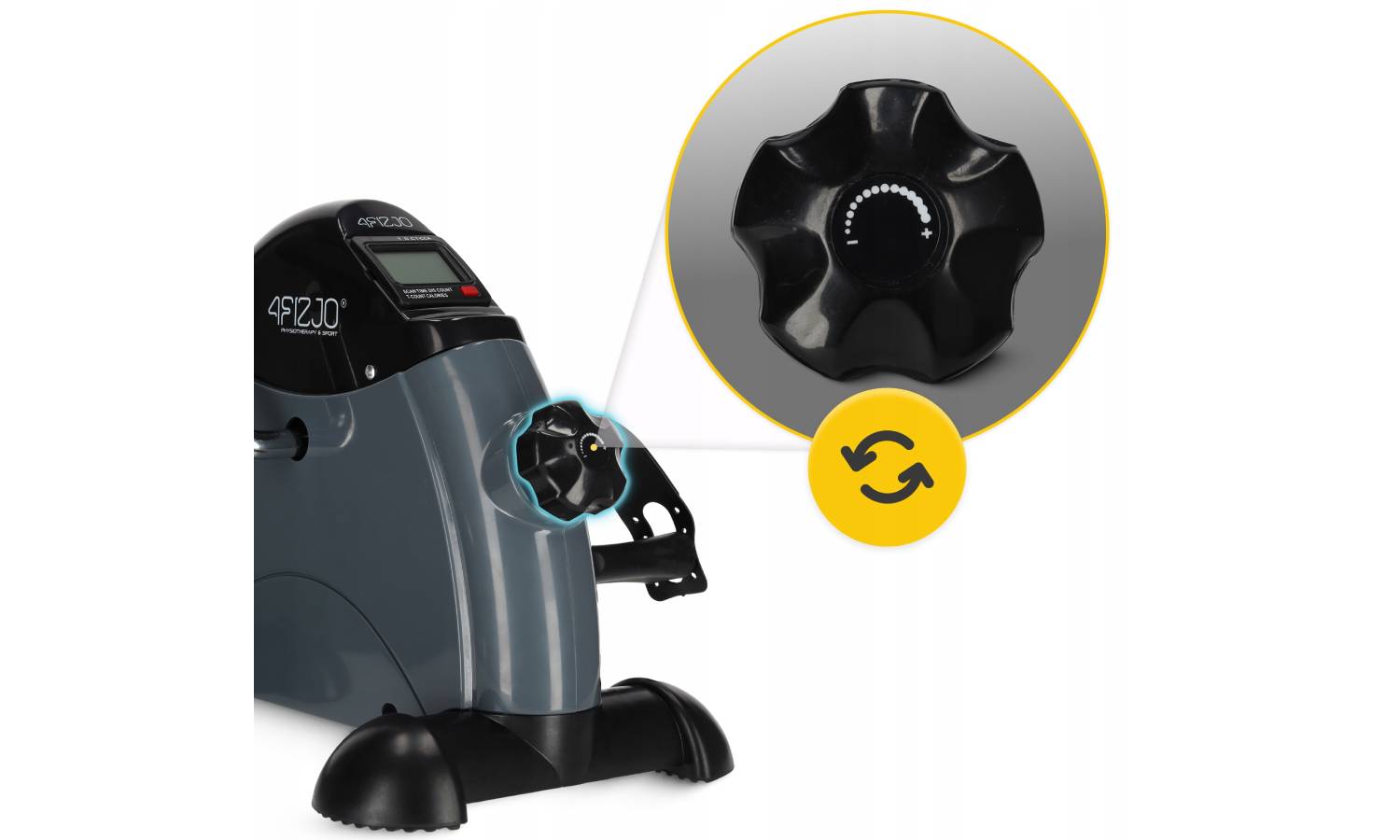 Мини велотренажер 4FIZJO Active 2 в 1 для рук и ног Grey/Black 4