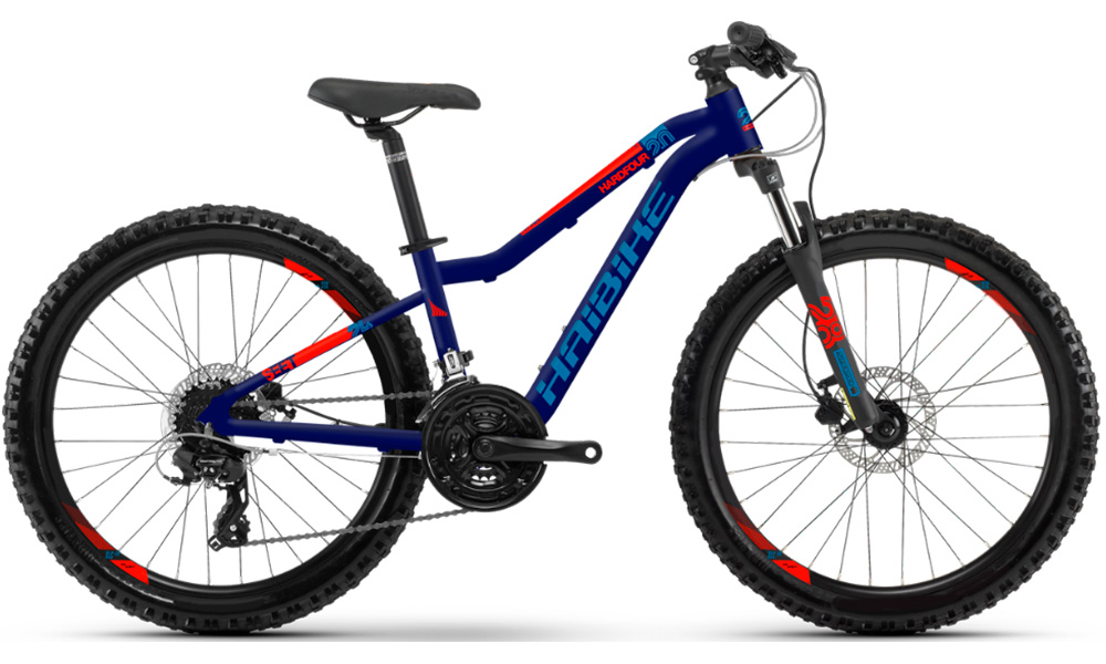Фотографія Велосипед Haibike SEET HardFour 2.0 24" (2020) 2020 Синьо-червоний