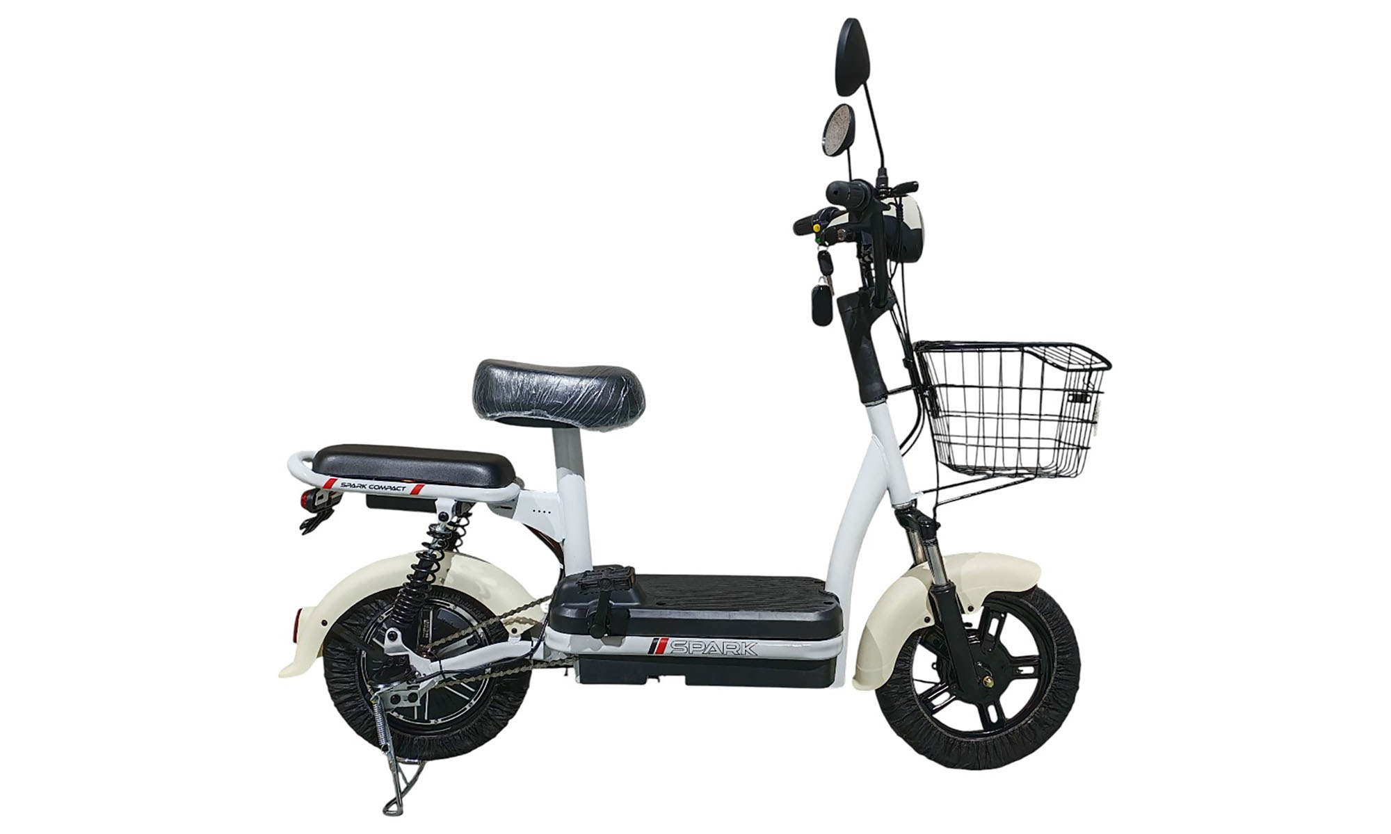 Велосипед с электромотором SPARK COMPACT 14", 48V/400W/12Ah, год 2026, Бежевый 