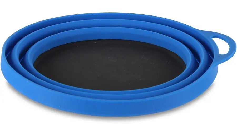 Тарелка для туризма склданая Lifeventure Silicone Ellipse Bowl blue 4